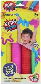 Tubi di plastica estensibili per bambini – mix di colori (4 pz)