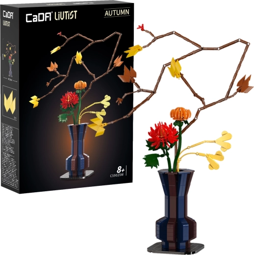 Set da costruzione CaDA Floral Art Autumn Ember – composizione floreale 61 cm, 794 pezzi