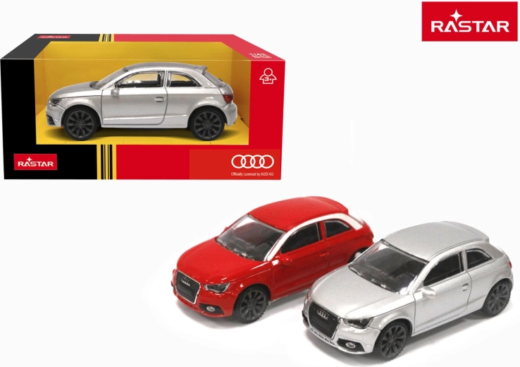 Macchinina in metallo Audi A1 RASTAR in scala 1:43 rossa - 1 pezzo