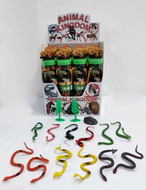 Serpenti nel tubo – set di serpenti in gomma in box di plastica