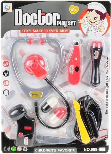Set da dottore per bambini con torcia 10 pz