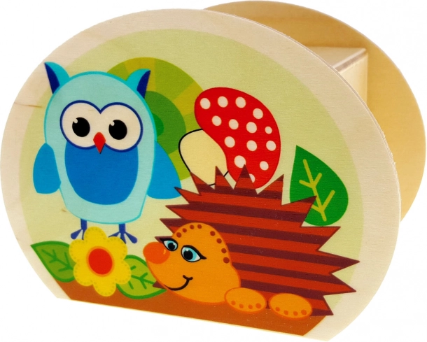 Hess Salvadanaio in legno animali del bosco