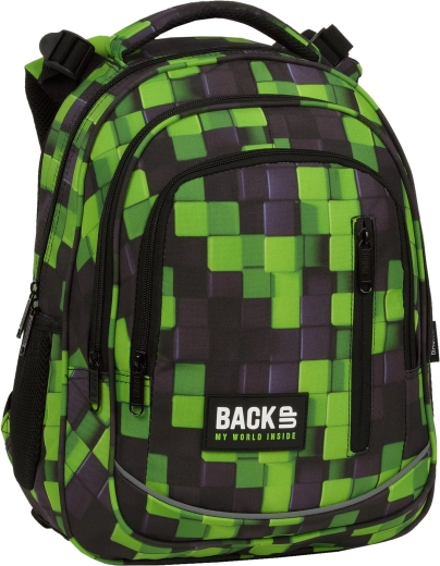 Zaino scolastico BackUP Metasphere verde-nero 24 l