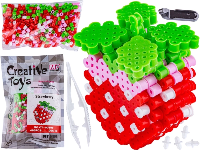 Perline da stirare 3D – sagoma fragola (frutta) in bustina