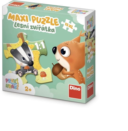 Puzzle maxi baby Dino Prime attività Animali del bosco, 15 pezzi