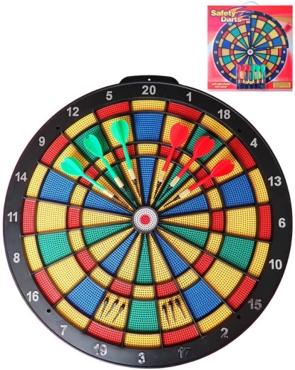 Bersaglio per freccette Acra morbido perforato 45 cm con 6 freccette