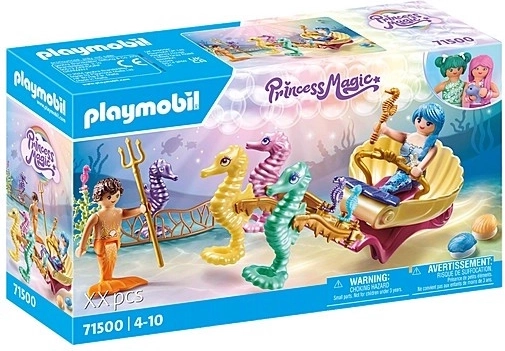 Set di figure Princess Magic – Abitanti del mondo sottomarino con carro trainato da cavallucci marini