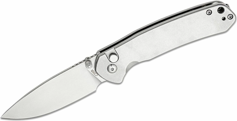 CJRB Pyrite Steel coltello tascabile 7,9 cm, tutto in metallo stonewash
