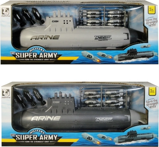 Sottomarino militare con proiettili