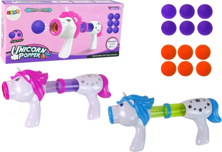 Unicorno – pistola a palline di schiuma morbida