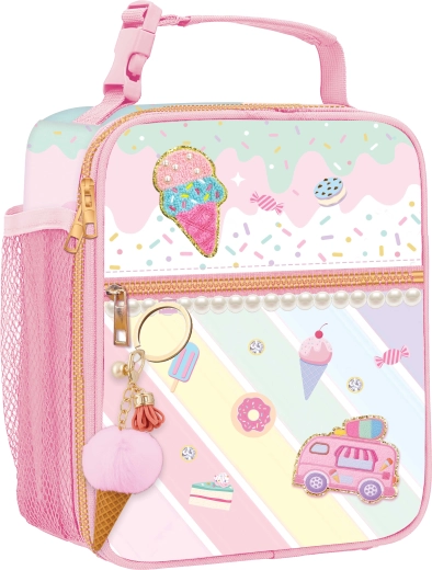 Borsa termica per bambini per il pranzo con portachiavi Dolce gelato