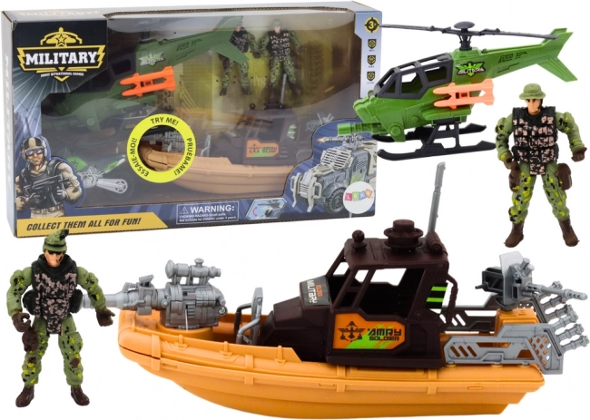 Set di gioco militare con figurine e accessori