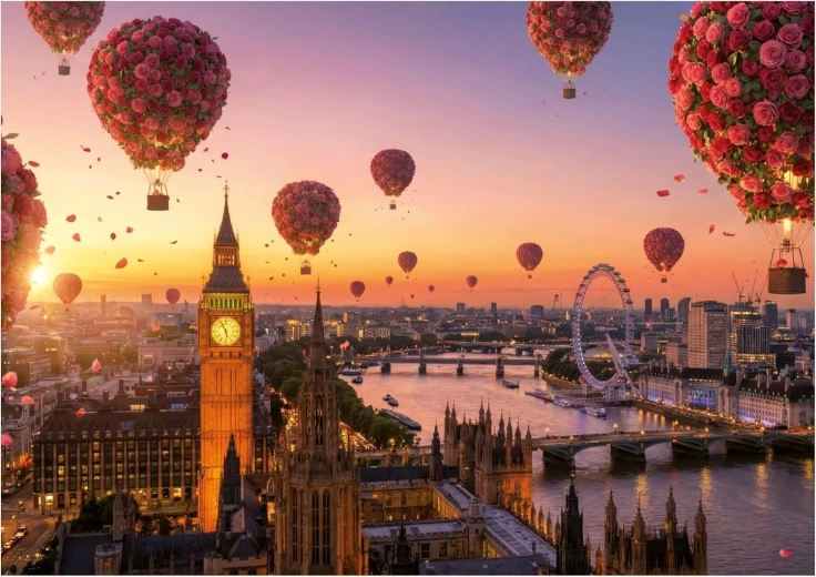 Educa puzzle Mongolfiere floreali 1000 pezzi