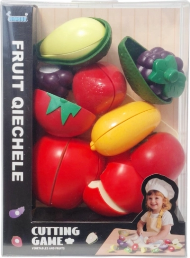 Set per bambini di frutta e verdura da tagliare