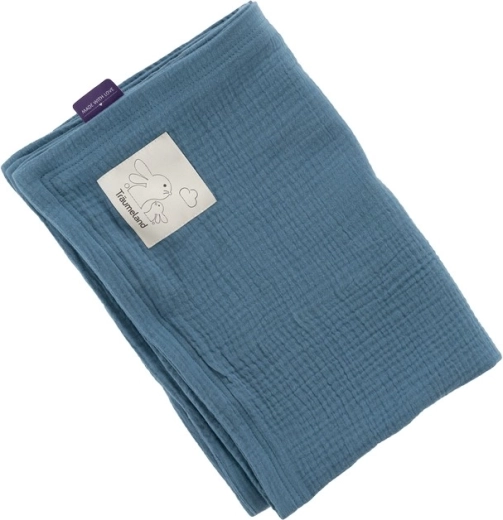 Träumeland coperta in mussola 100 × 75 cm blu jeans