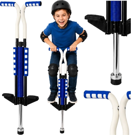 Bastone pogo per bambini fino a 70 kg, blu