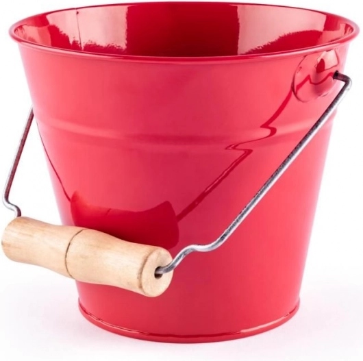 Woody secchiello da giardino rosso in metallo