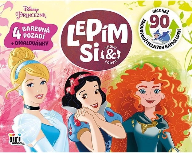 Principesse Disney – adesivi statici riutilizzabili e pagine da colorare