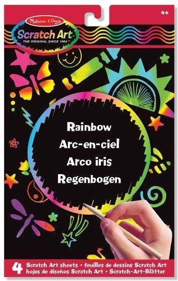 Tavoletta arcobaleno scintillante da grattare