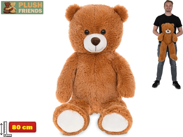 Orso di peluche Plush Friends 80 cm – marrone scuro