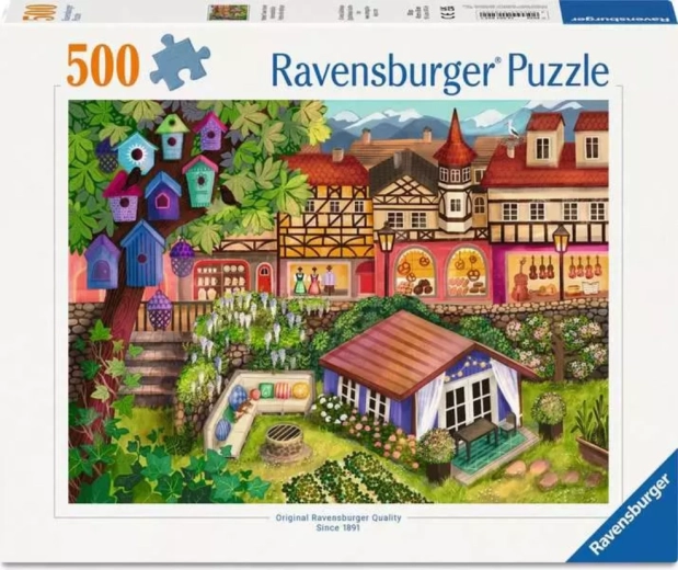 Puzzle Ravensburger Cittadina del Mercato 500 pezzi