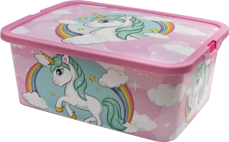 Box portaoggetti con motivo unicorno 13 l