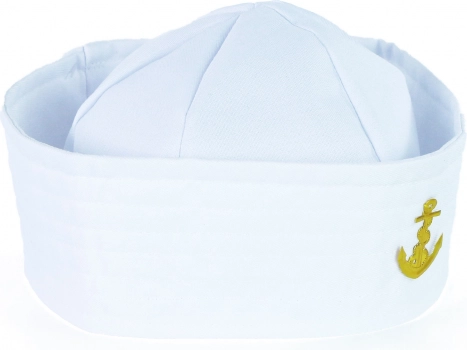 Cappello da marinaio bianco con ancora per adulti