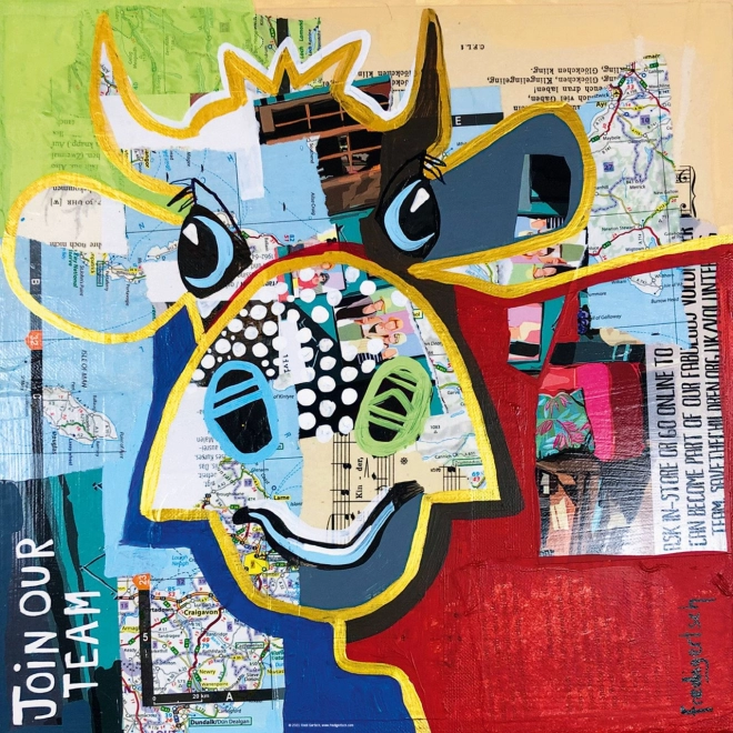 Puzzle quadrato Mucca a pois 1000 pezzi