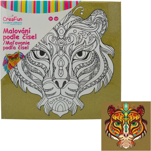 Pittura su tela secondo modello – tigre 30 × 30 cm