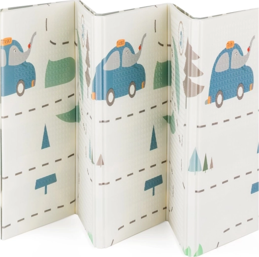 Tappetino da gioco pieghevole e double-face PETITE&MARS Campy Cars & Arabesca 197 × 147 cm