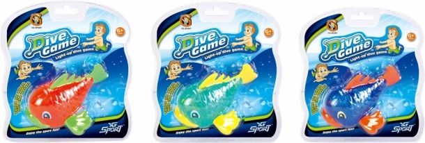 Pesciolino subacqueo con luce per l’acqua