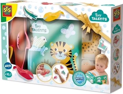 SES set da bagno – libro magico e animaletti in schiuma safari