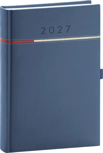 Agenda giornaliera Notique Tomy 2027 blu-rossa 15 × 21 cm