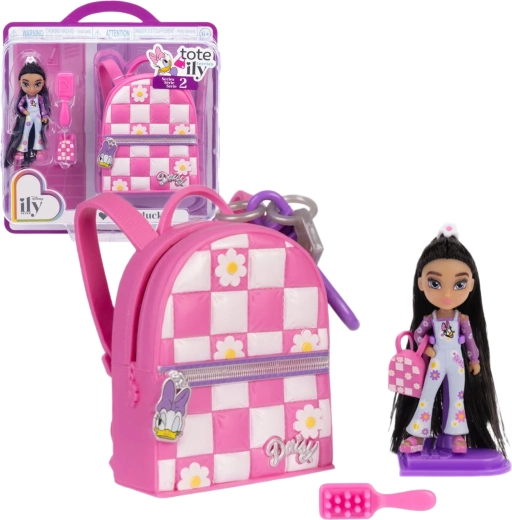 Disney ILY 4Ever Tote-ily Teenies mini bambola alla moda a tema Daisy con accessori