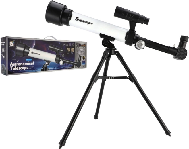 Telescopio astronomico con treppiede