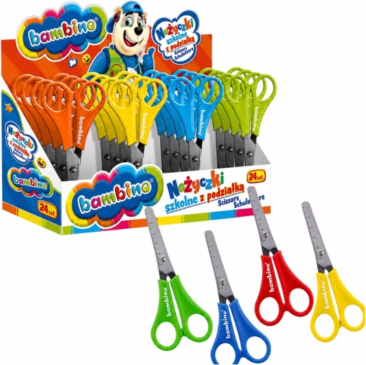 Forbici scolastiche con righello BAMBINO - 1 pezzo