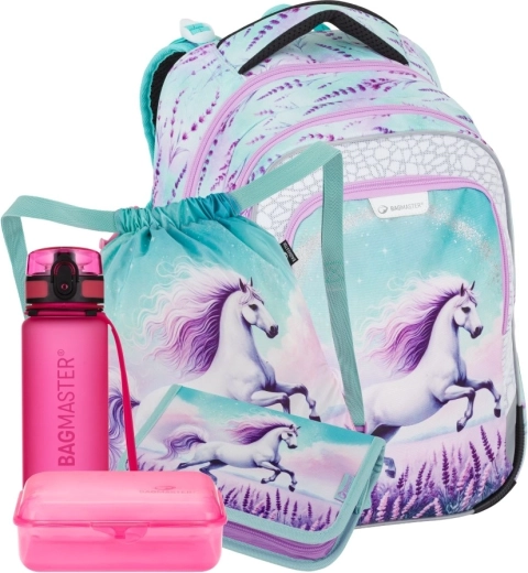 Bagmaster LUMI 26 grande set scolastico per alunni di prima – cavallo
