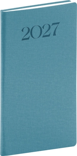 Agenda tascabile Notique Biella 2027 blu 9 x 15,5 cm