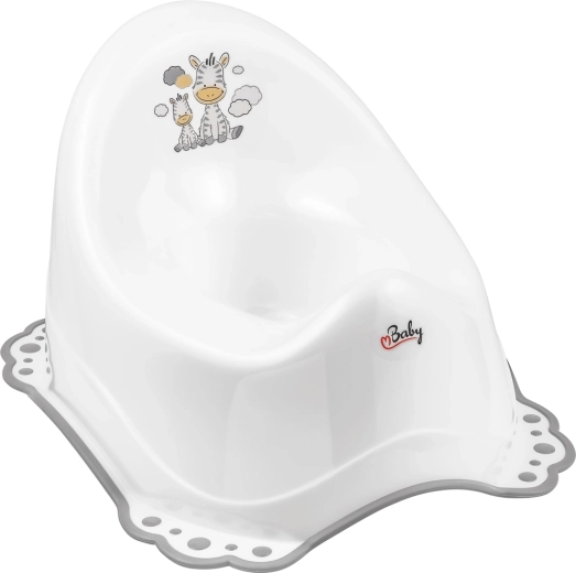 Maltex vasino con antiscivolo e musica Zebra, bianco/grigio