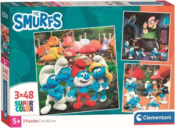 Puzzle Puffi 3×48 pezzi
