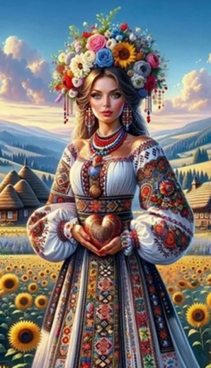 Pittura diamantata – ragazza con girasoli 30 × 40 cm