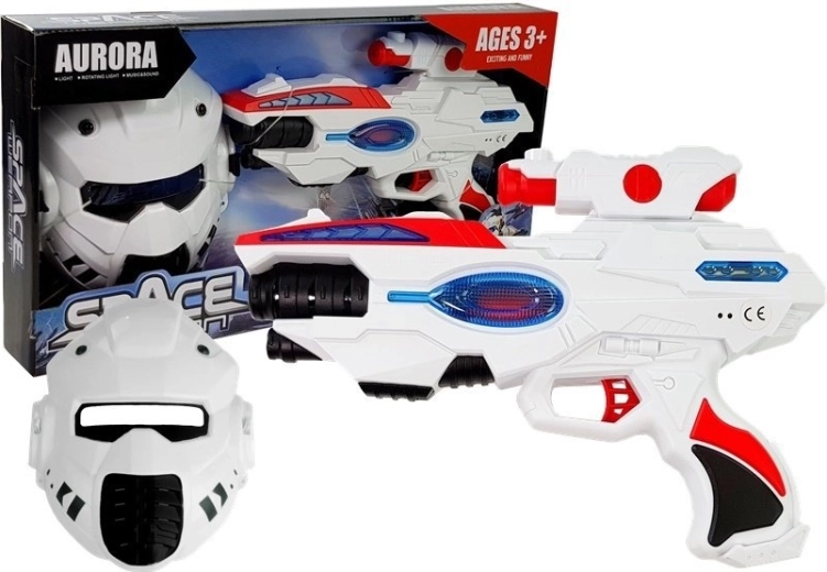 Pistola laser spaziale con maschera per bambini