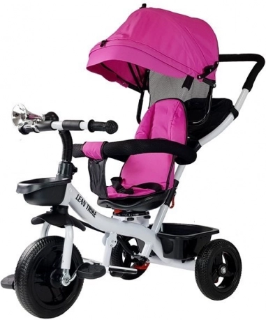 Triciclo per bambini con copertura rosa