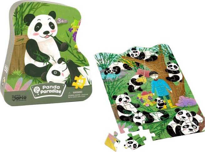 Puzzle Panda Foresta di Bambù 48 Pezzi