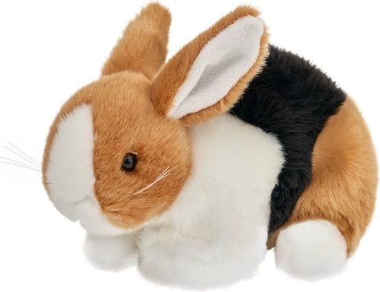 Coniglietto di peluche marrone-nero 18 cm