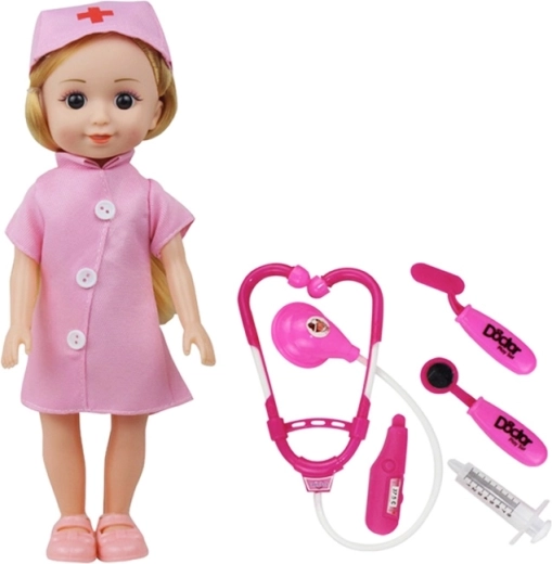 bambola infermiera con accessori