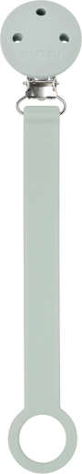 Nattou clip in silicone per ciuccio sage green
