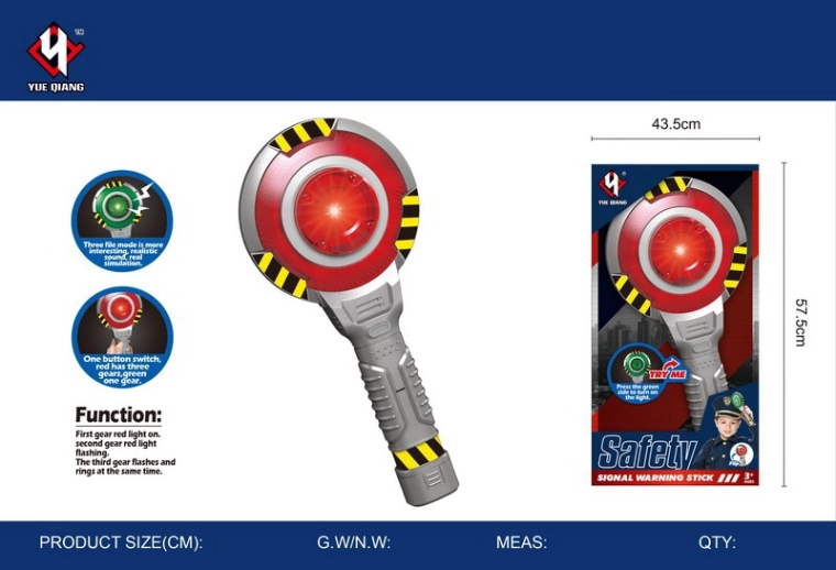 Paletta della polizia con effetti luminosi 24 cm