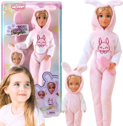 Bambole Woopie Royal in tutine rosa da coniglietto - 2 pezzi