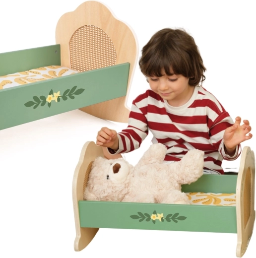 Classic World culla in legno per bambole Vintage
